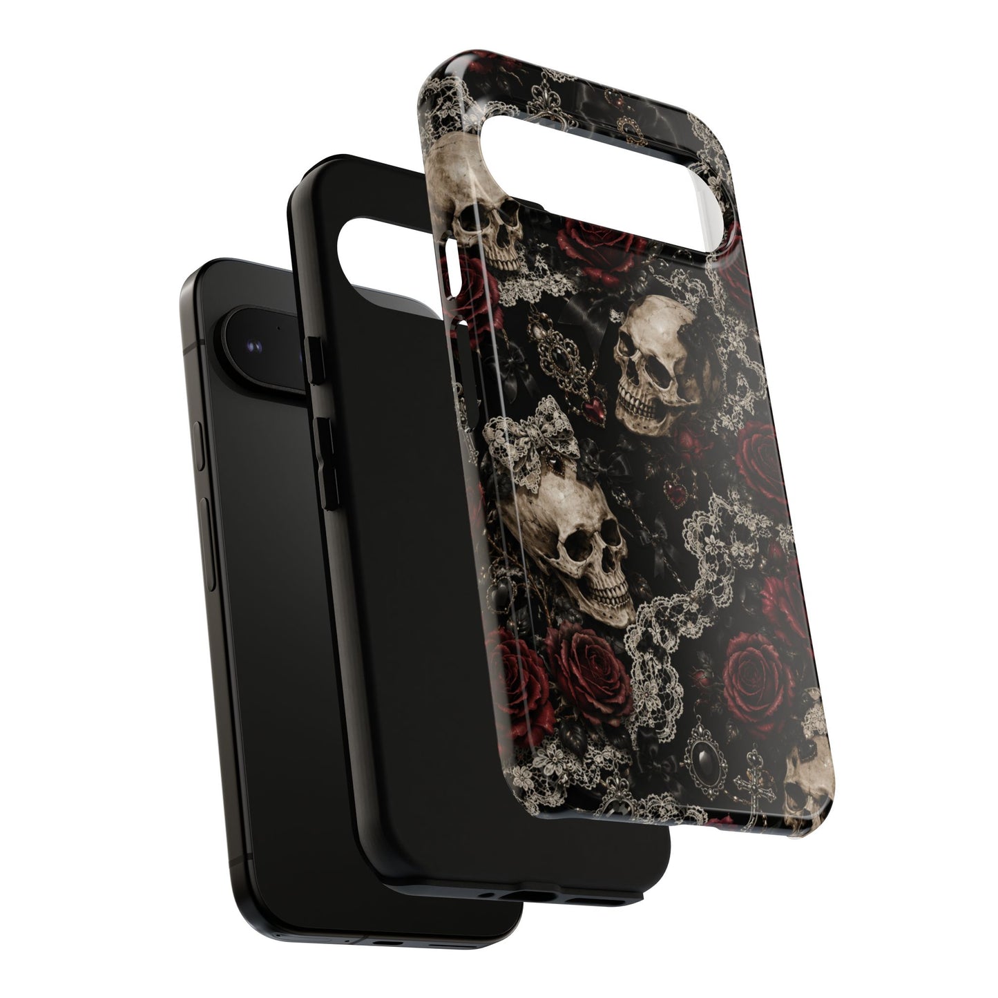 Skull and Red Roses phone case | Tough Cases