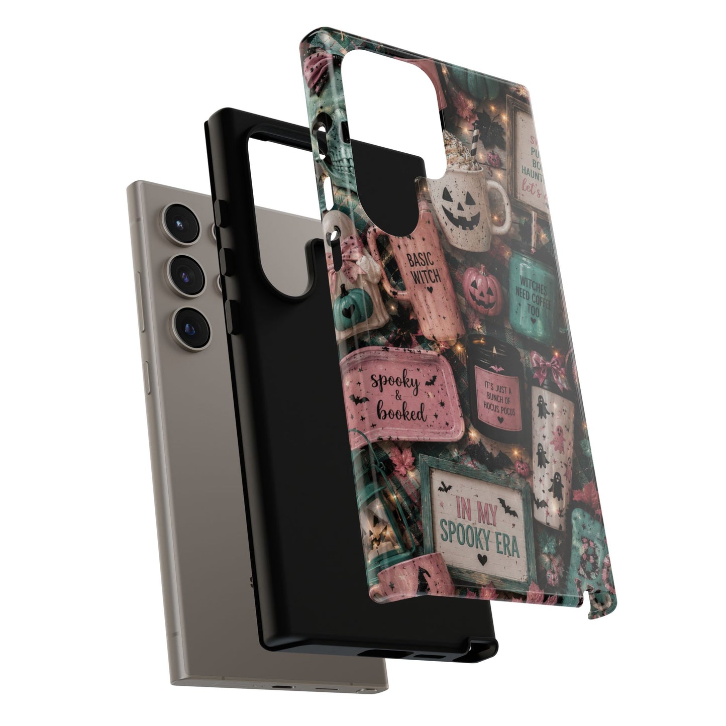 Sunflower Porch Co Spooky Mugs & Pumpkins Tough Cases | Halloween Collage Phone Case