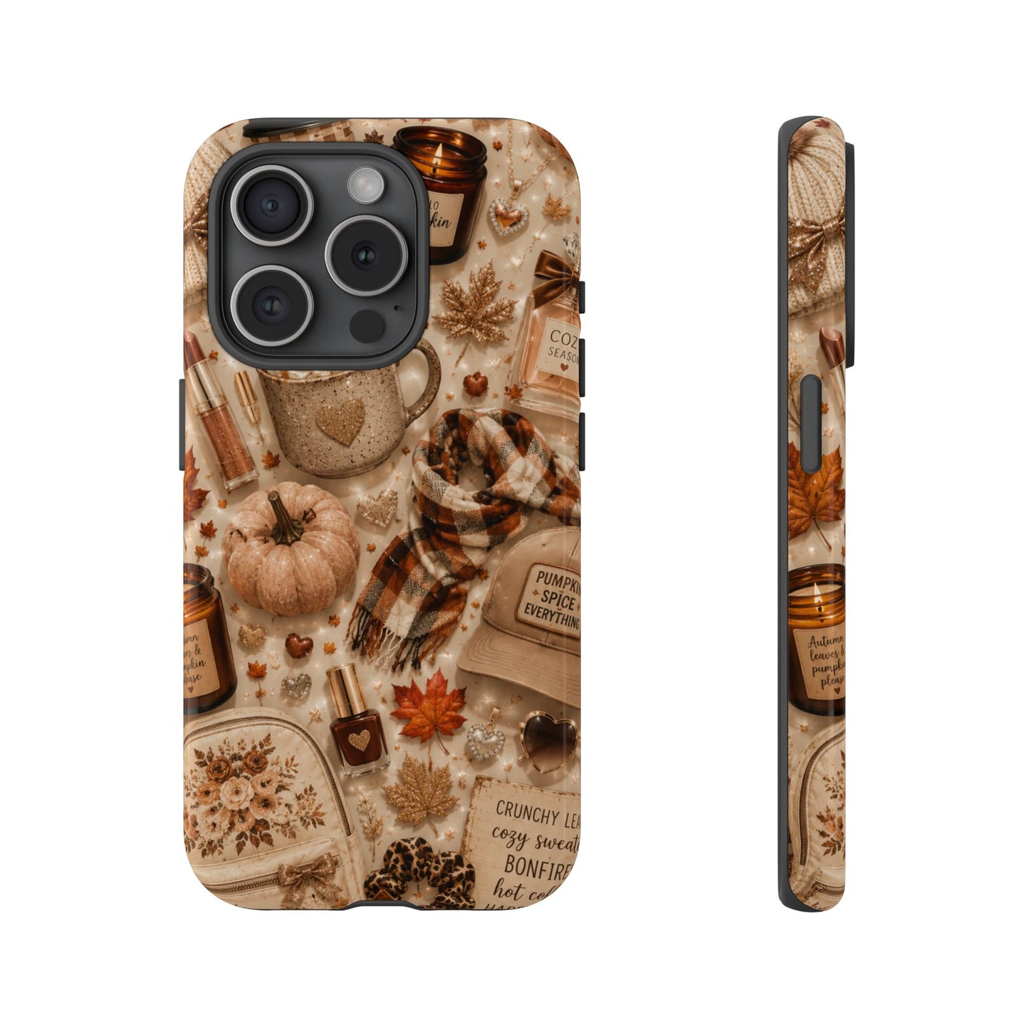 Sunflower Porch Co Cozy Autumn Mug and Pumpkin Pattern Phone Case | Fall Aesthetic