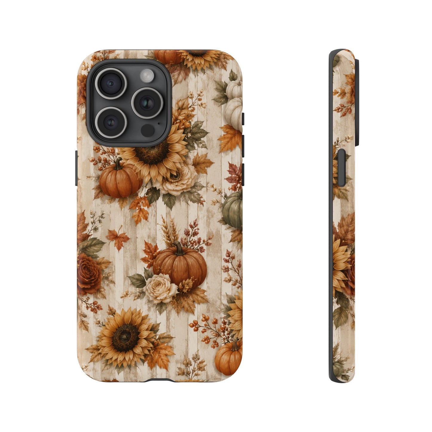 Sunflower Porch Co Autumn Sunflowers and Pumpkins Phone Case | Tough Case