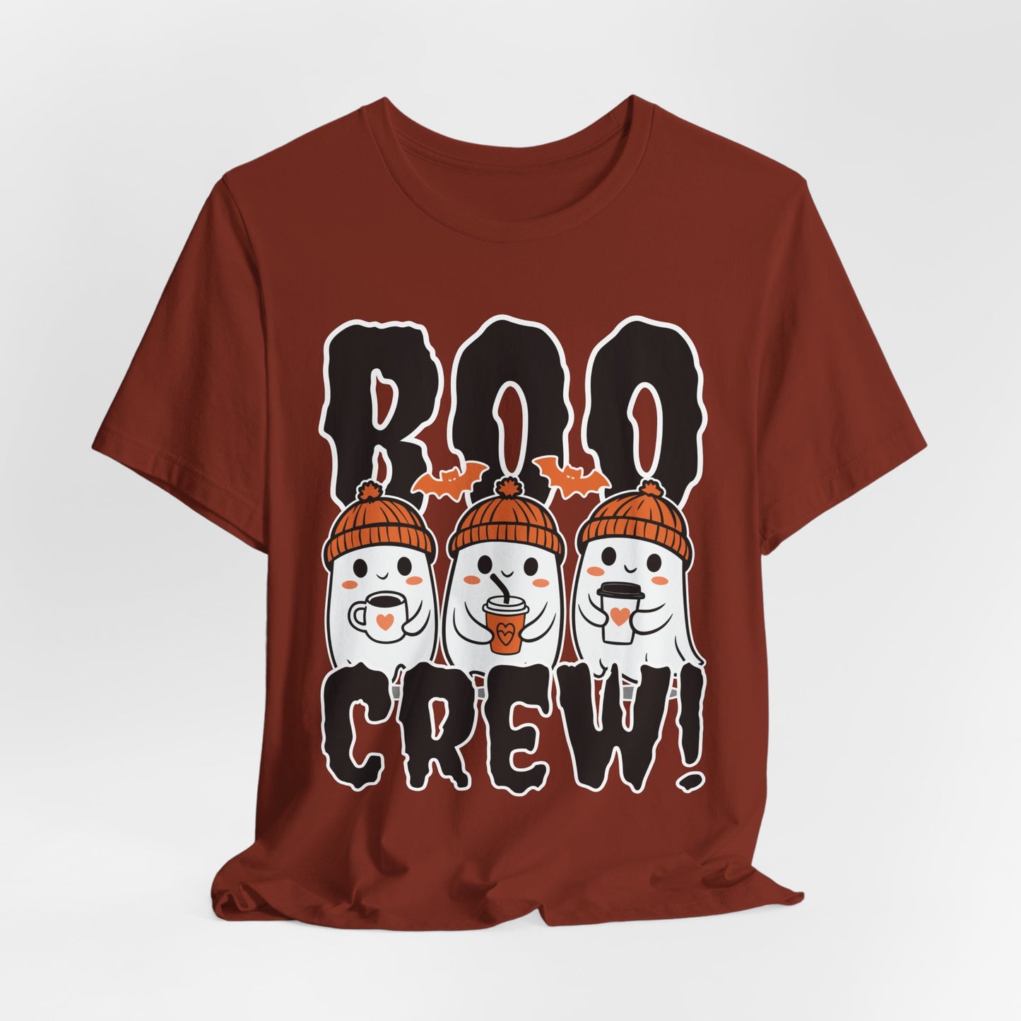 Boo Crew Ghosts Tee | Halloween ghosts wearing beanies, spooky lettering