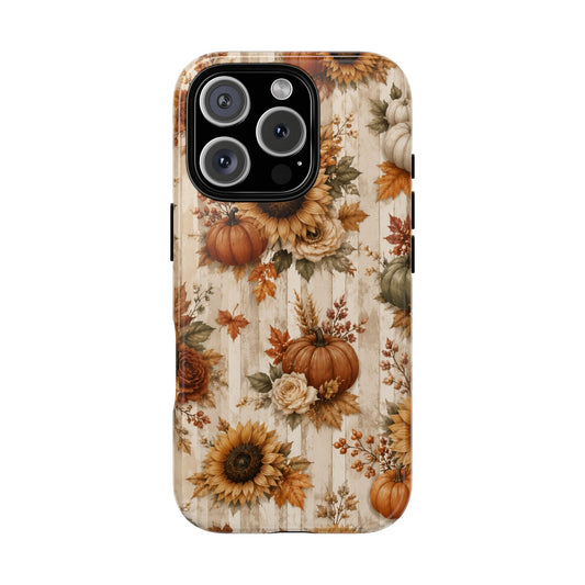 Sunflower Porch Co Autumn Sunflowers and Pumpkins Phone Case | Tough Case