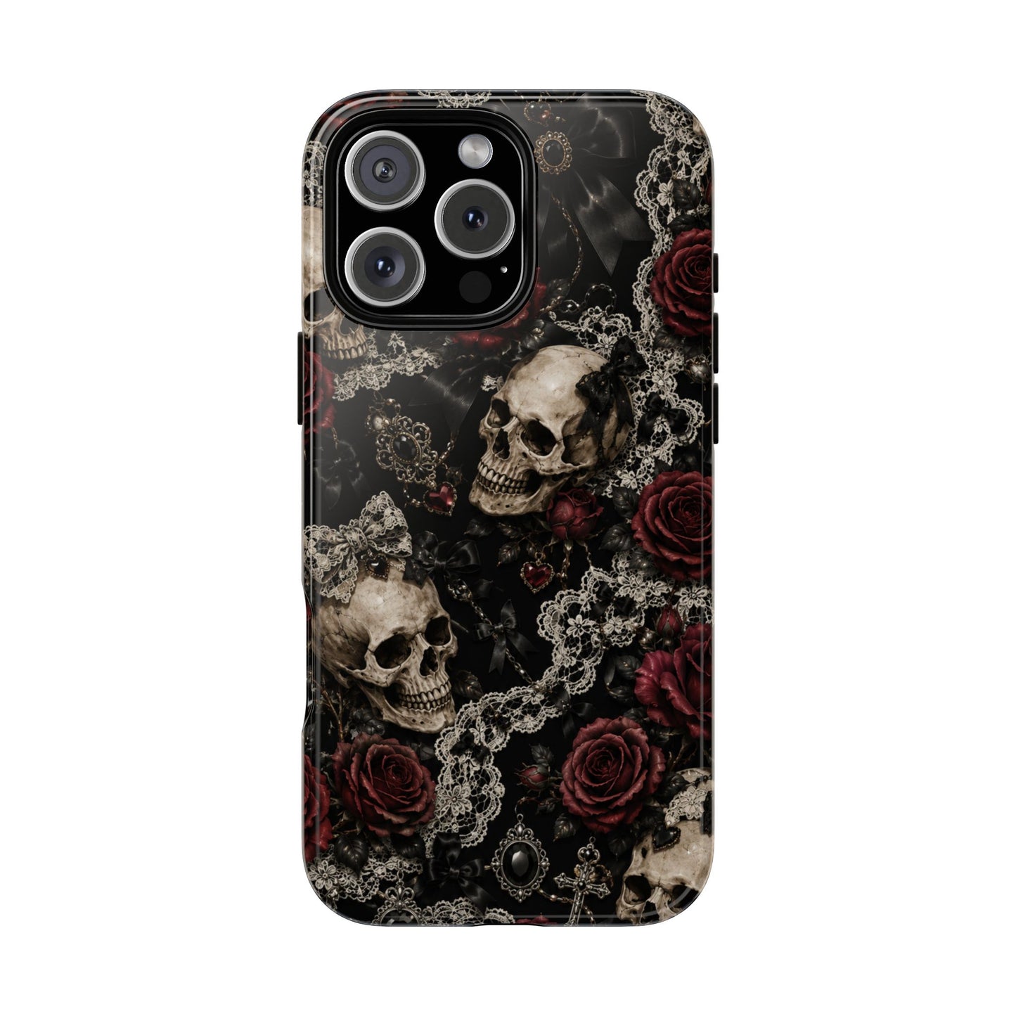 Skull and Red Roses phone case | Tough Cases