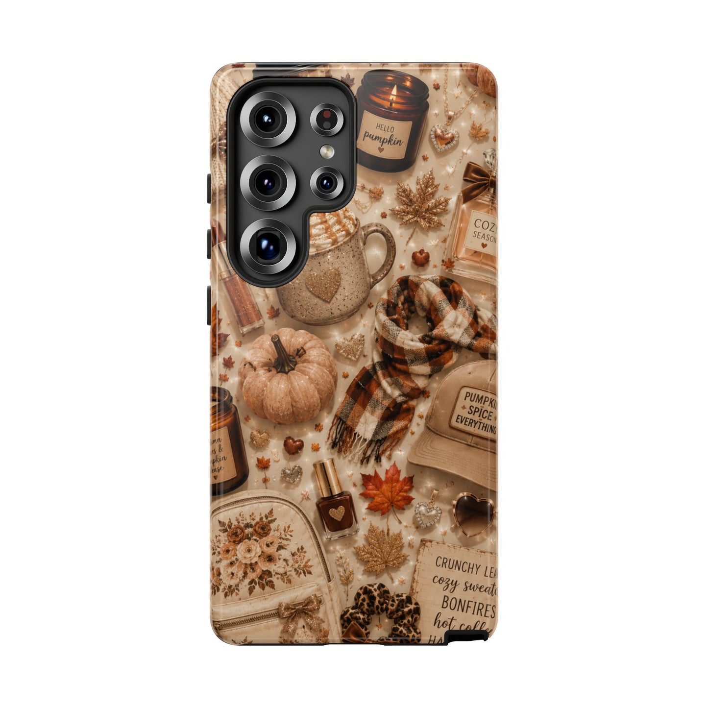 Sunflower Porch Co Cozy Autumn Mug and Pumpkin Pattern Phone Case | Fall Aesthetic