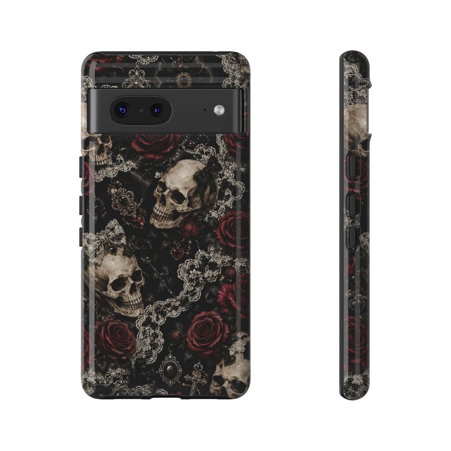 Skull and Red Roses phone case | Tough Cases