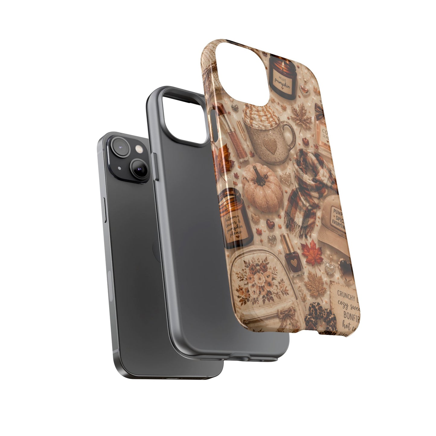 Sunflower Porch Co Cozy Autumn Mug and Pumpkin Pattern Phone Case | Fall Aesthetic