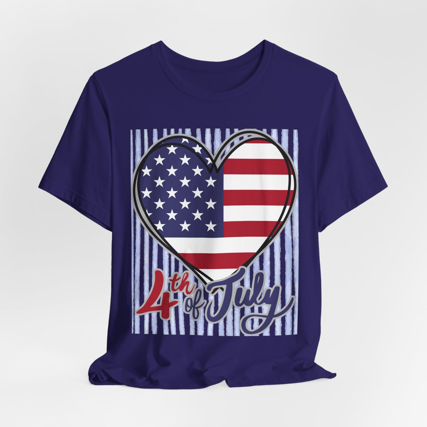 Sunflower Porch Co 4th of July Heart American Flag Tee | Patriotic Independence Day Shirt