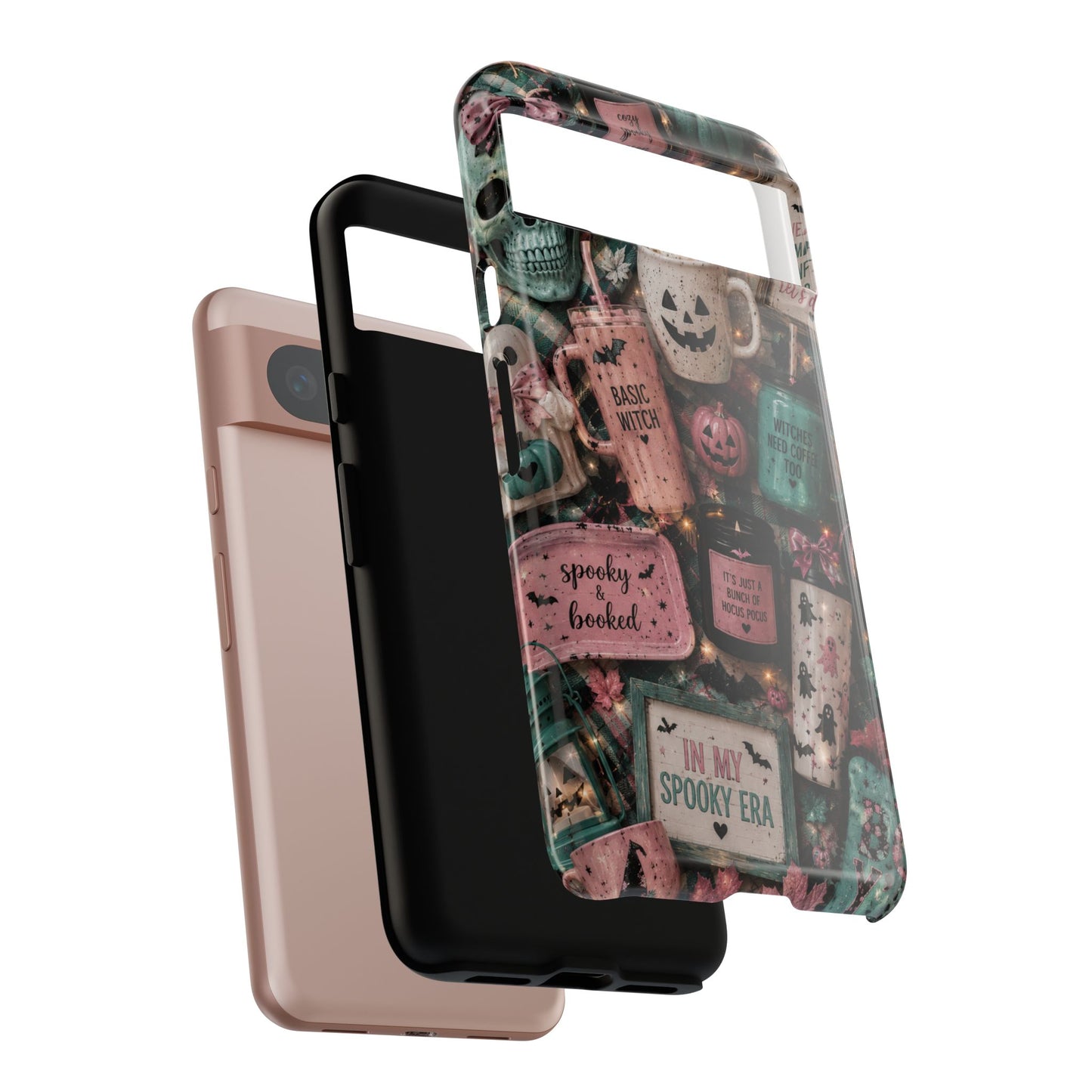 Sunflower Porch Co Spooky Mugs & Pumpkins Tough Cases | Halloween Collage Phone Case