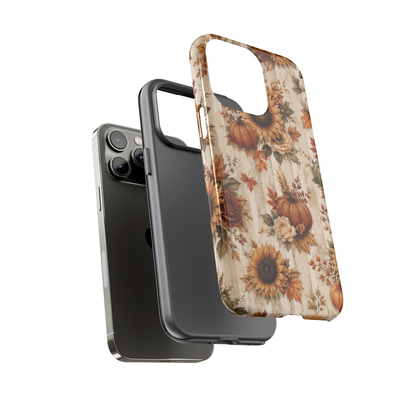 Sunflower Porch Co Autumn Sunflowers and Pumpkins Phone Case | Tough Case