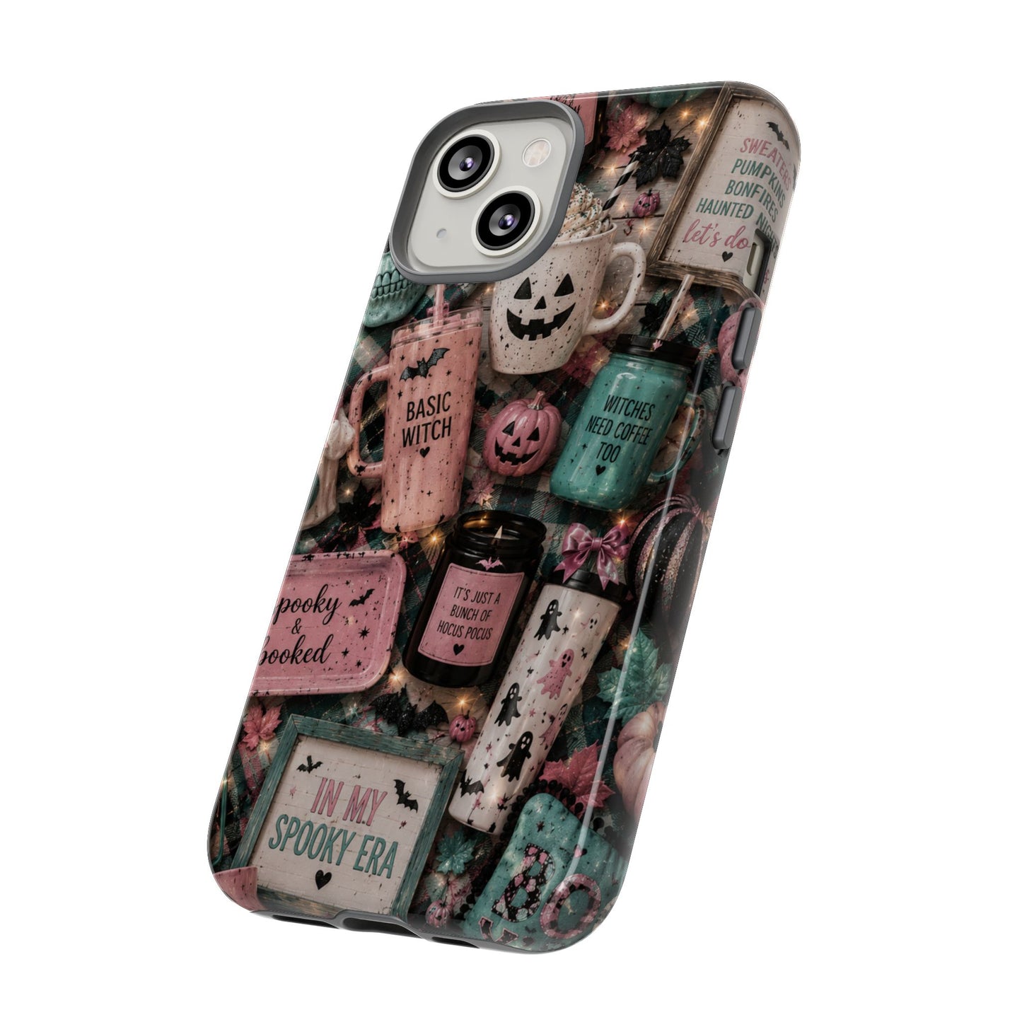 Sunflower Porch Co Spooky Mugs & Pumpkins Tough Cases | Halloween Collage Phone Case