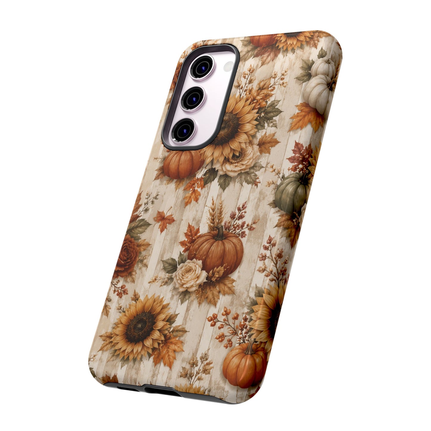 Sunflower Porch Co Autumn Sunflowers and Pumpkins Phone Case | Tough Case