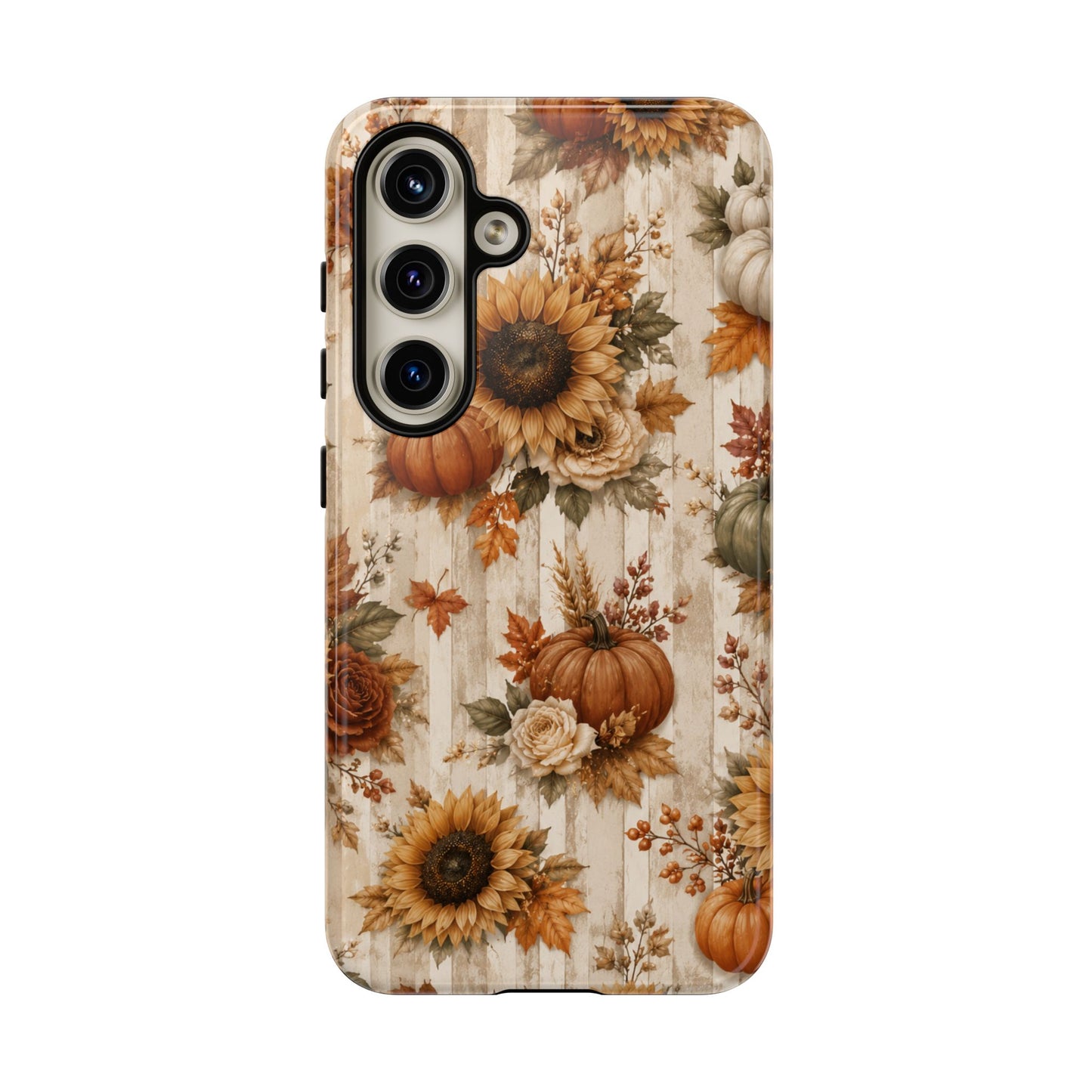 Sunflower Porch Co Autumn Sunflowers and Pumpkins Phone Case | Tough Case