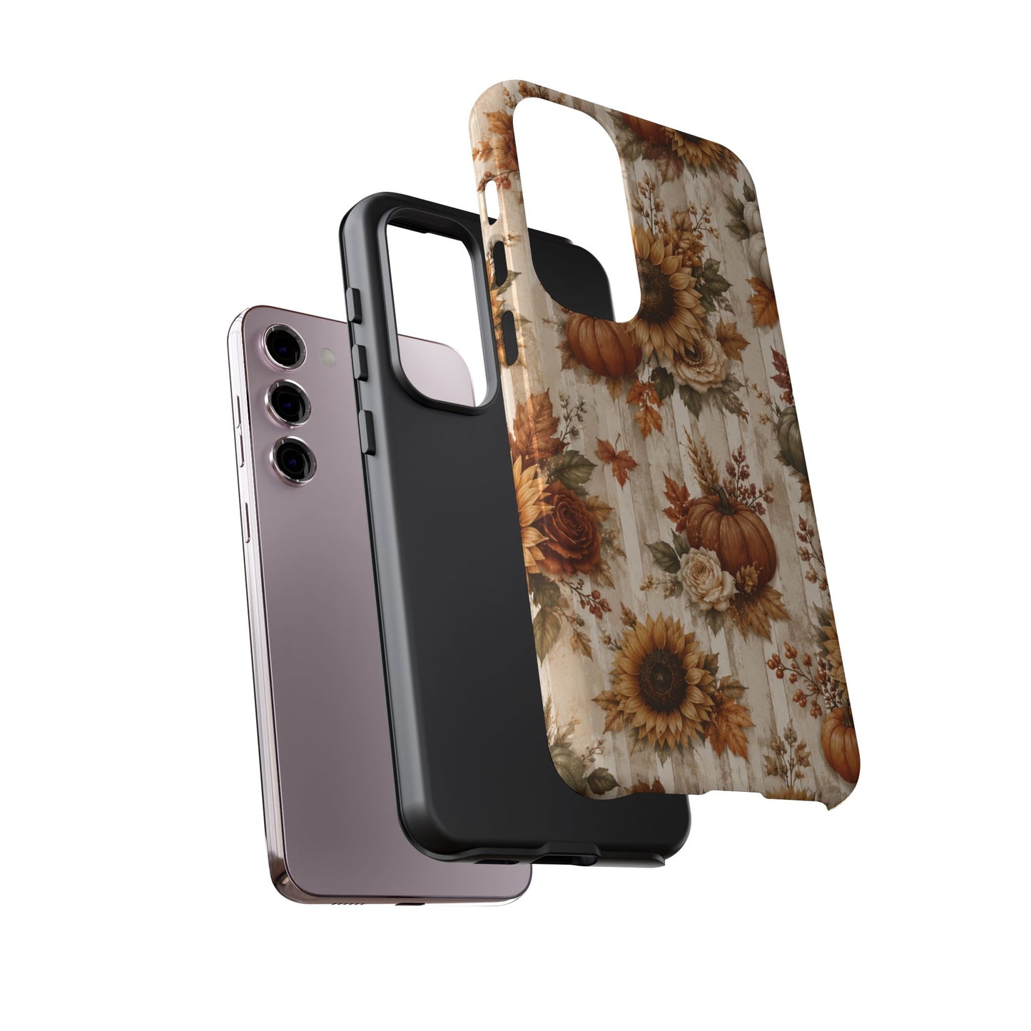 Sunflower Porch Co Autumn Sunflowers and Pumpkins Phone Case | Tough Case