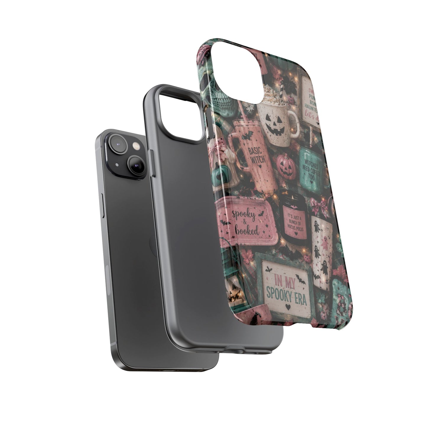 Sunflower Porch Co Spooky Mugs & Pumpkins Tough Cases | Halloween Collage Phone Case
