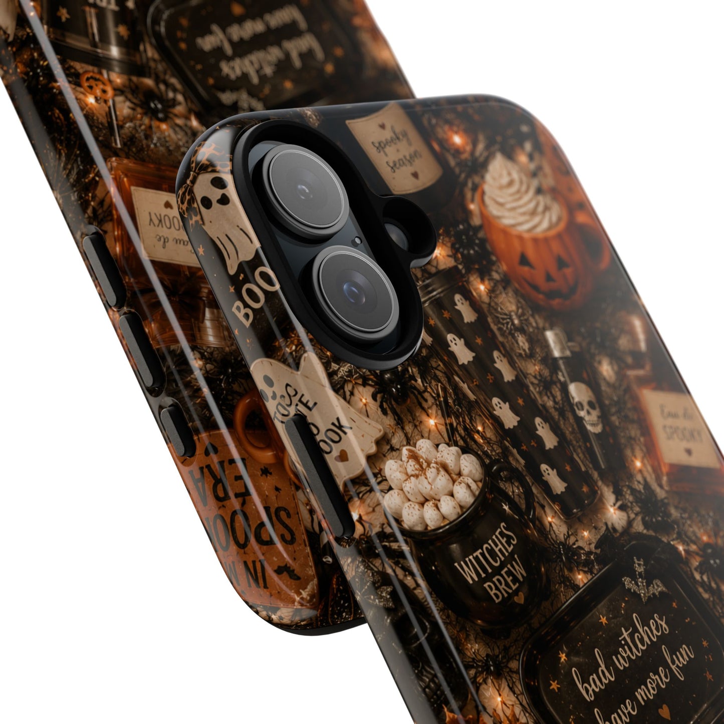 Sunflower Porch Co Halloween Collage phone case | spooky pumpkin witchy design