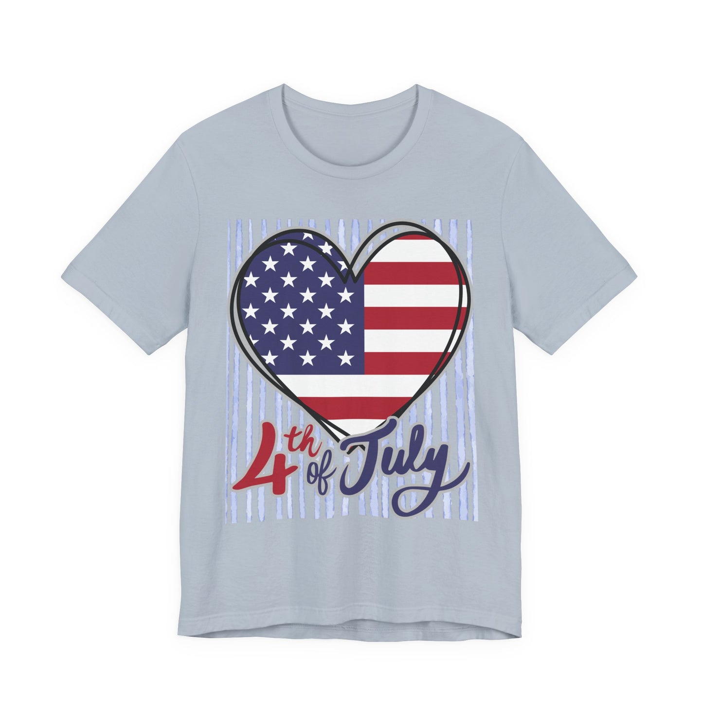 Sunflower Porch Co 4th of July Heart American Flag Tee | Patriotic Independence Day Shirt