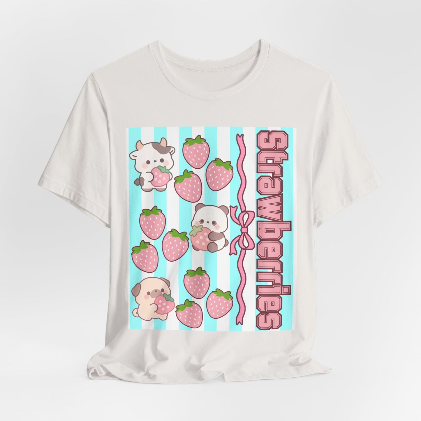 SunflowerPorchCo Kawaii Strawberry Puppies tee | Cute Strawberries and Puppies graphic tee