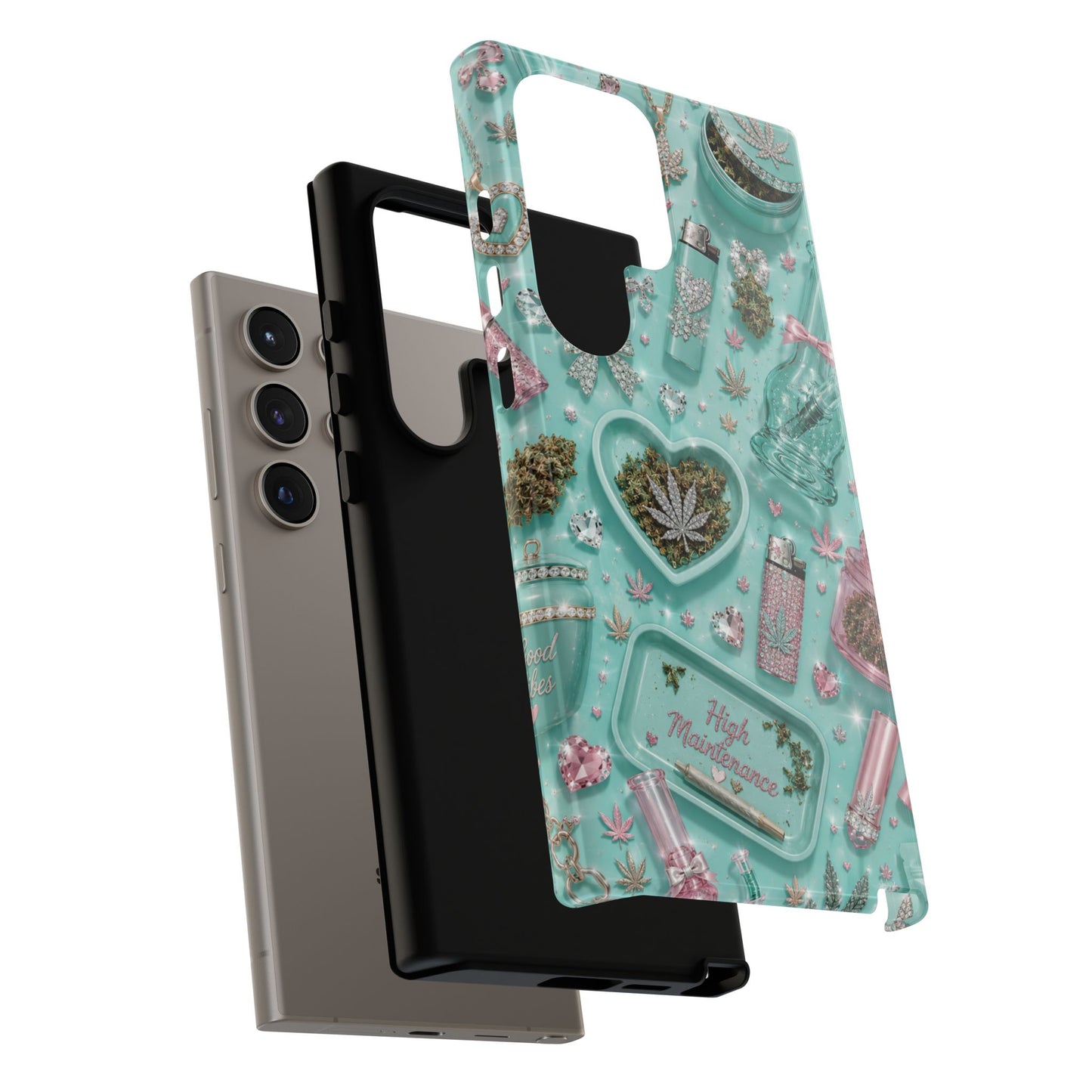 Sunflower Porch Co Mint Cannabis Pattern Phone Case | Tough Case