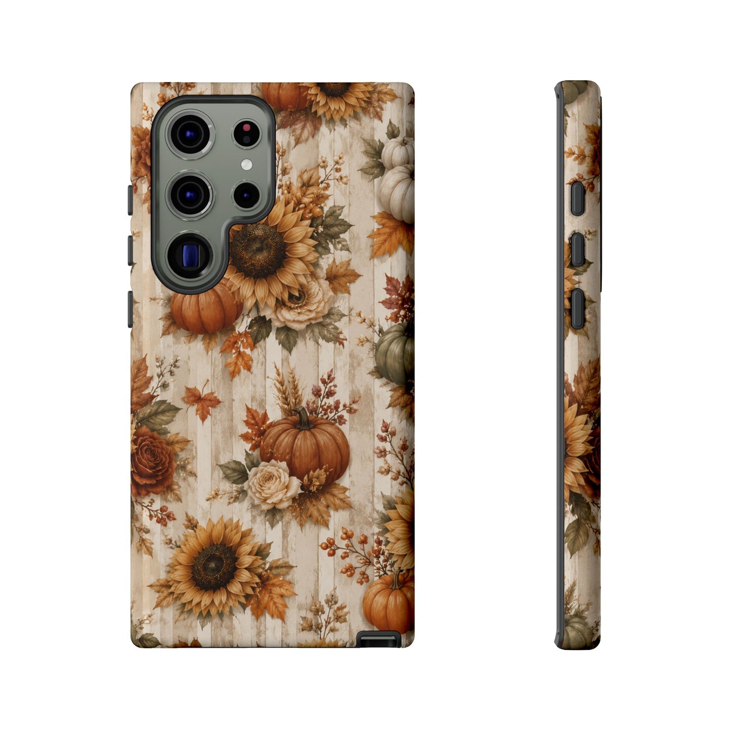 Sunflower Porch Co Autumn Sunflowers and Pumpkins Phone Case | Tough Case