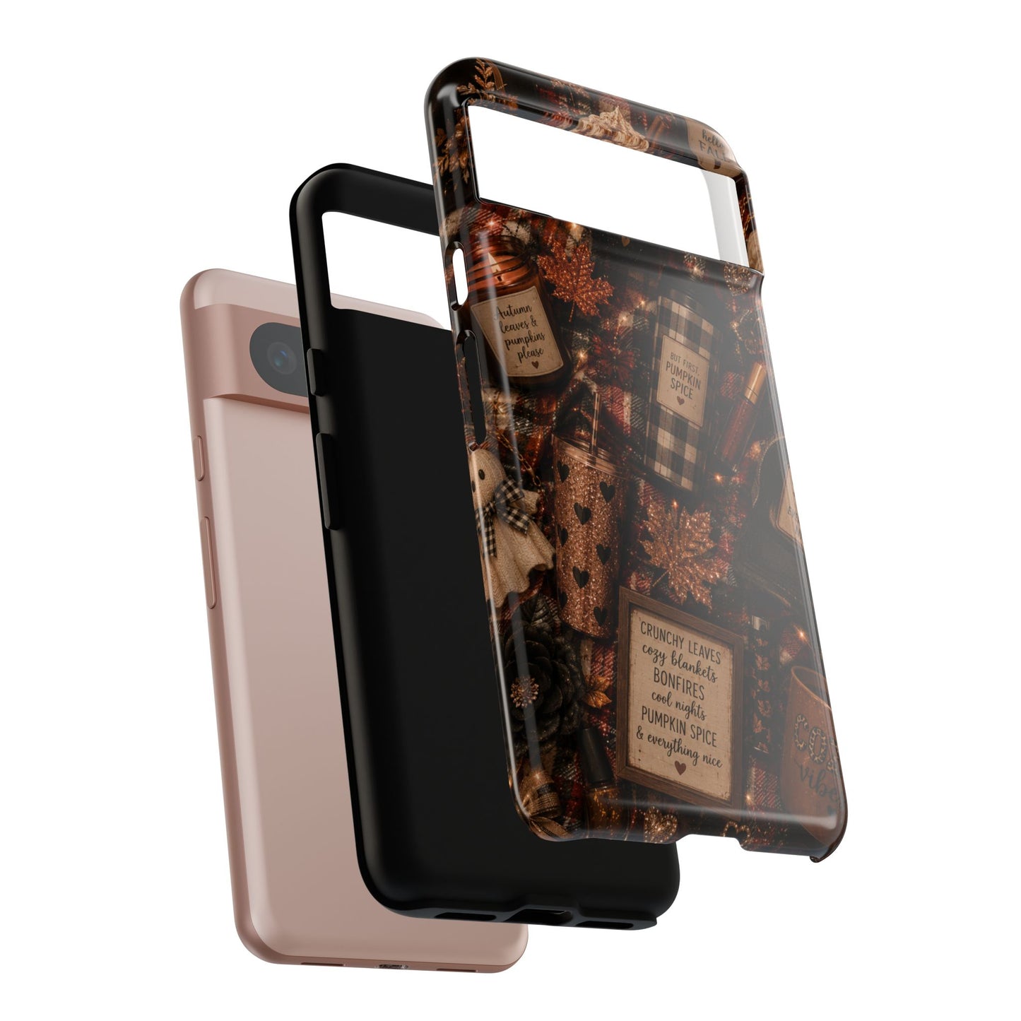 Sunflower Porch Co Cozy Pumpkin Spice Pattern Phone Case | Tough Cases