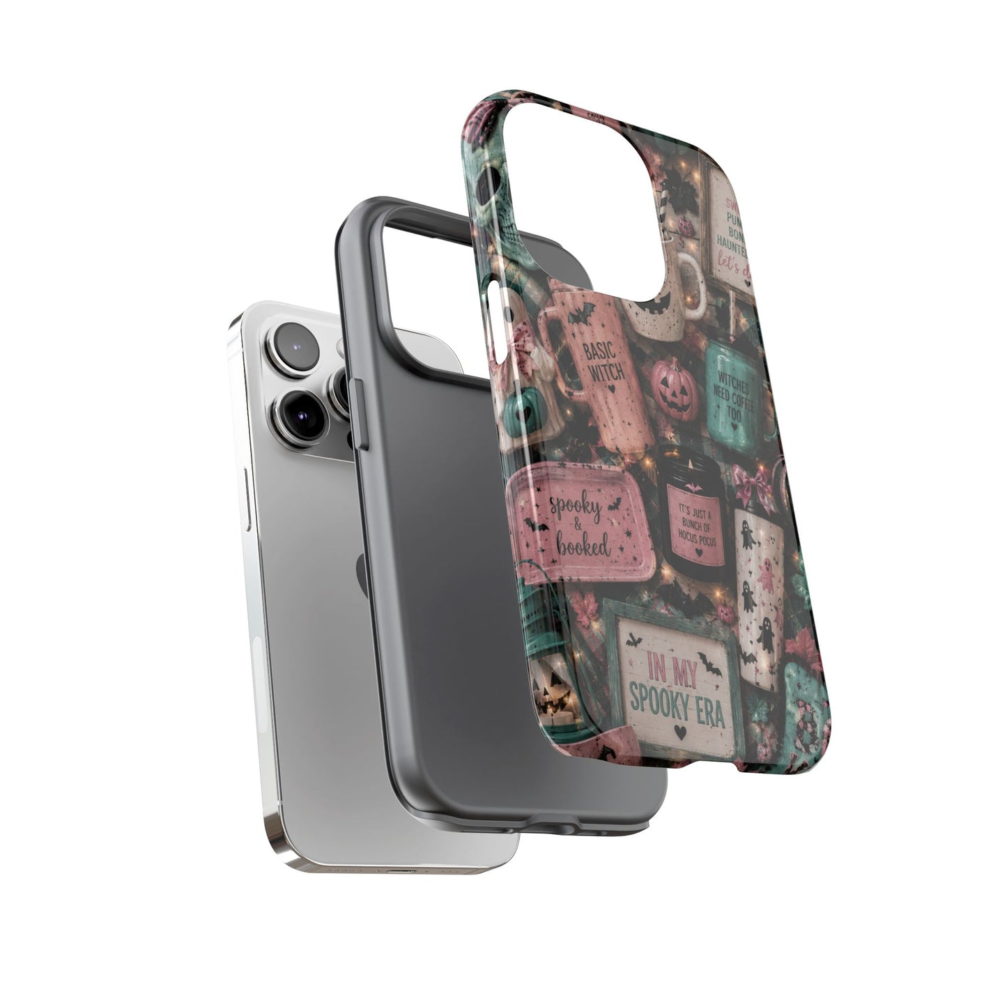Sunflower Porch Co Spooky Mugs & Pumpkins Tough Cases | Halloween Collage Phone Case