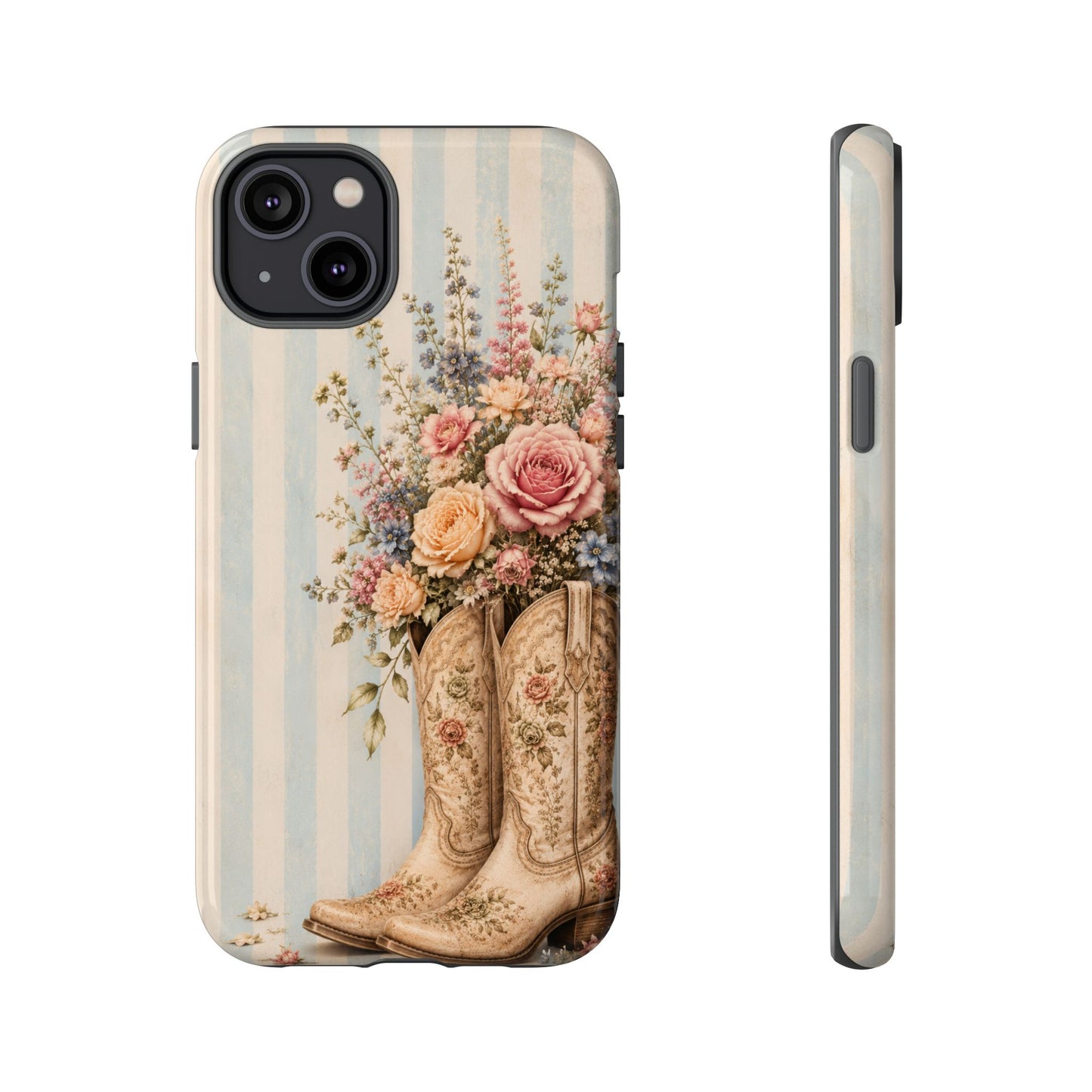 Sunflower Porch Co Vintage Floral Cowboy Boots phone case | iPhone protective case