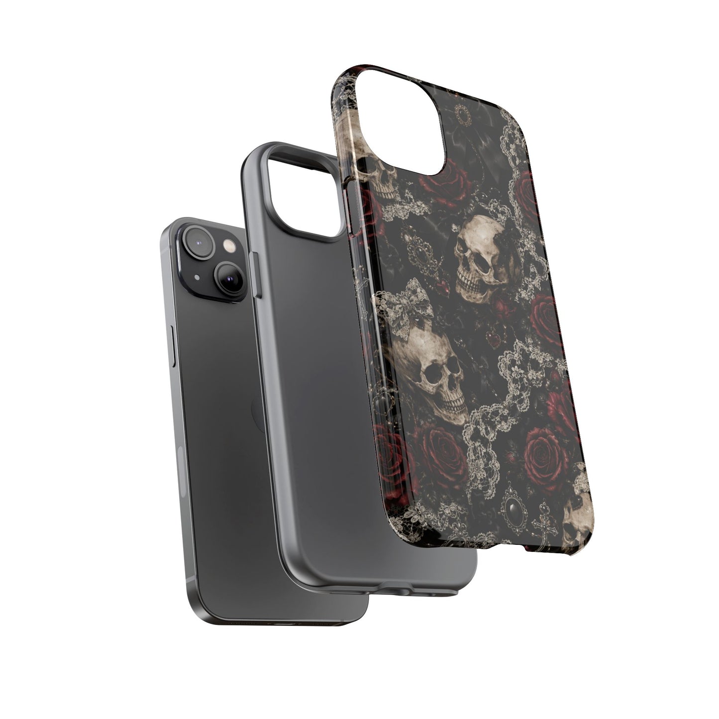 Skull and Red Roses phone case | Tough Cases