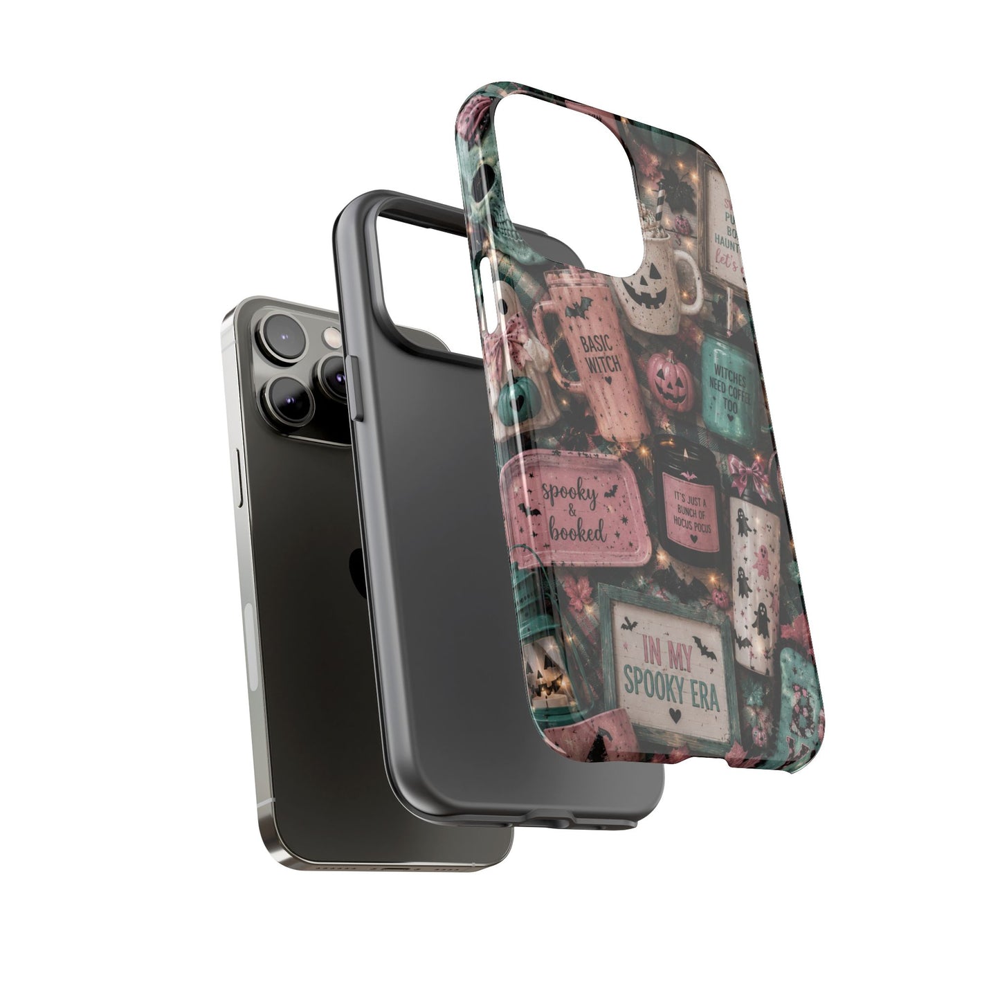Sunflower Porch Co Spooky Mugs & Pumpkins Tough Cases | Halloween Collage Phone Case