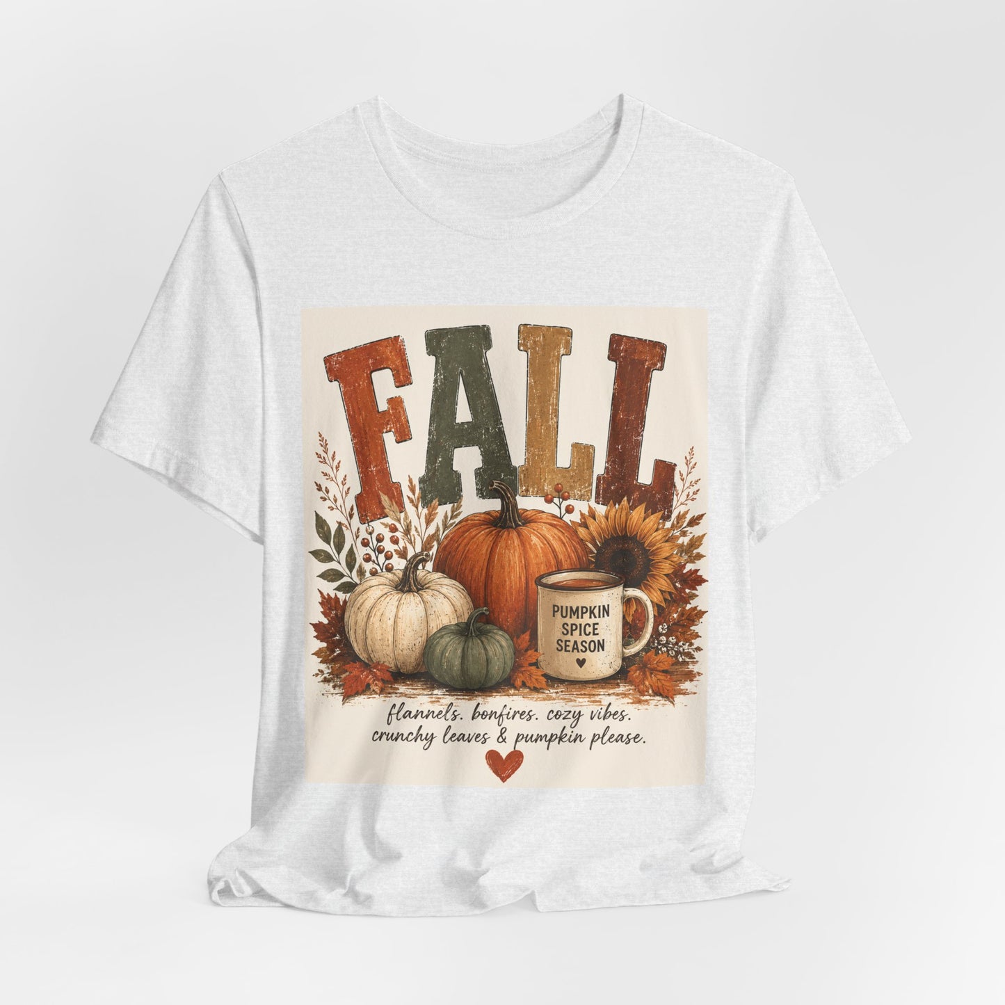 Sunflower Porch Co Fall Pumpkin Harvest T-Shirt | Pumpkin Spice Season Tee