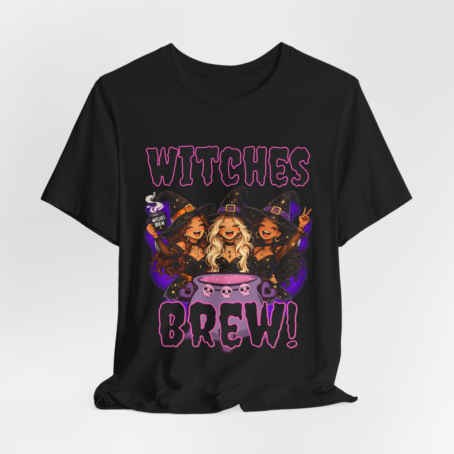 Witches Brew Tee | Three Witches Cauldron Halloween Shirt