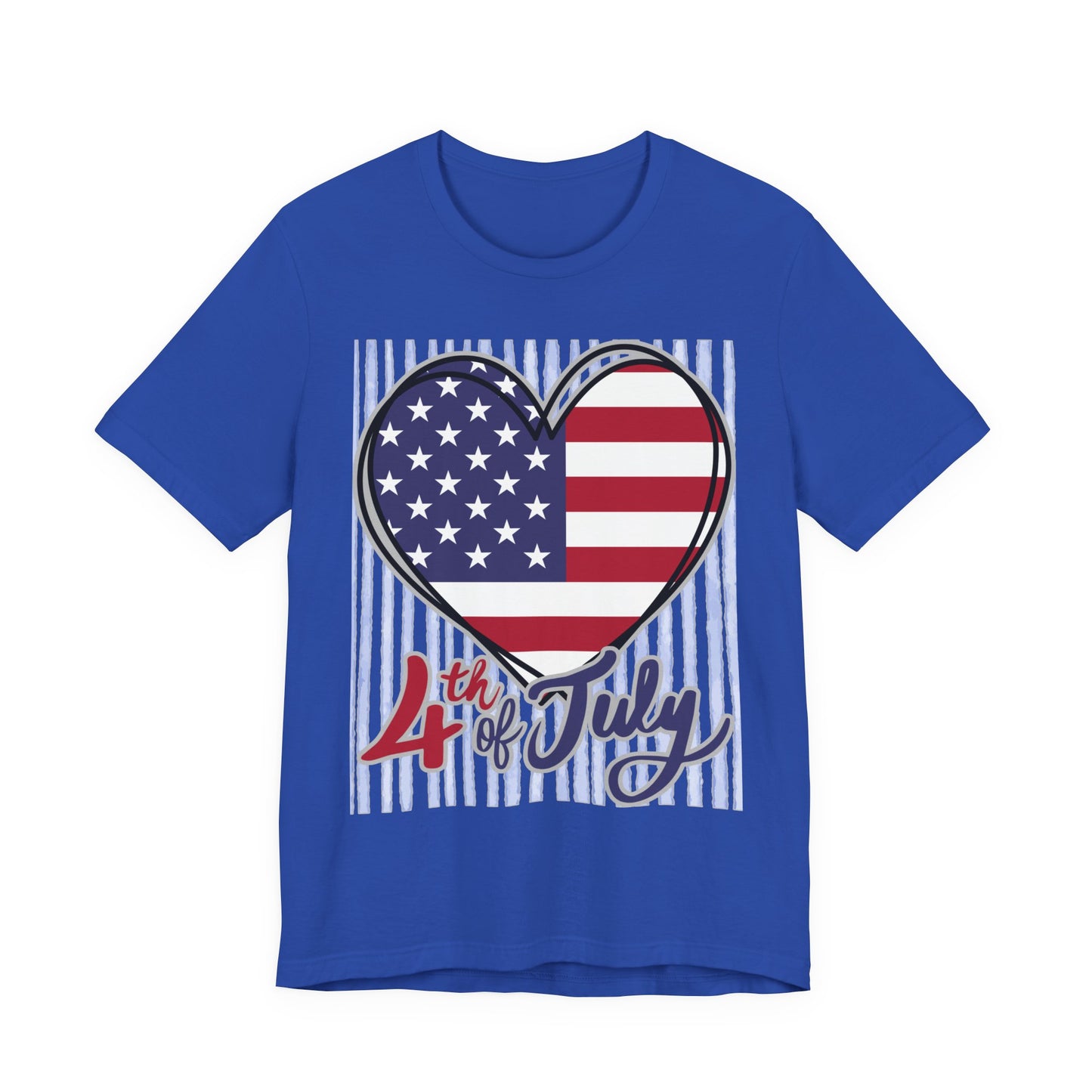 Sunflower Porch Co 4th of July Heart American Flag Tee | Patriotic Independence Day Shirt