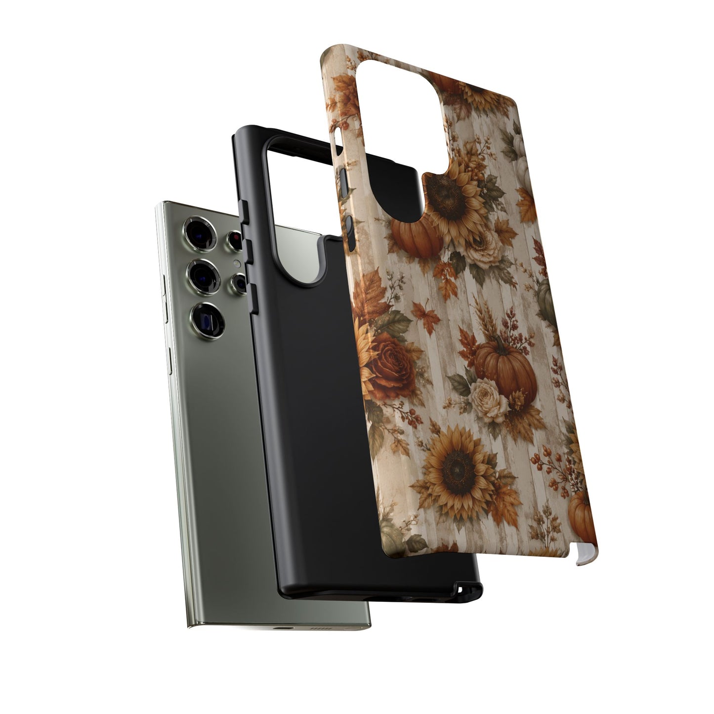Sunflower Porch Co Autumn Sunflowers and Pumpkins Phone Case | Tough Case