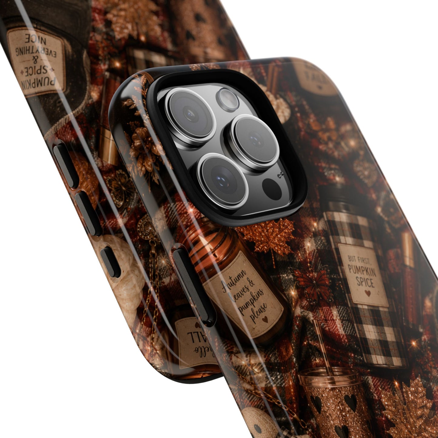 Sunflower Porch Co Cozy Pumpkin Spice Pattern Phone Case | Tough Cases