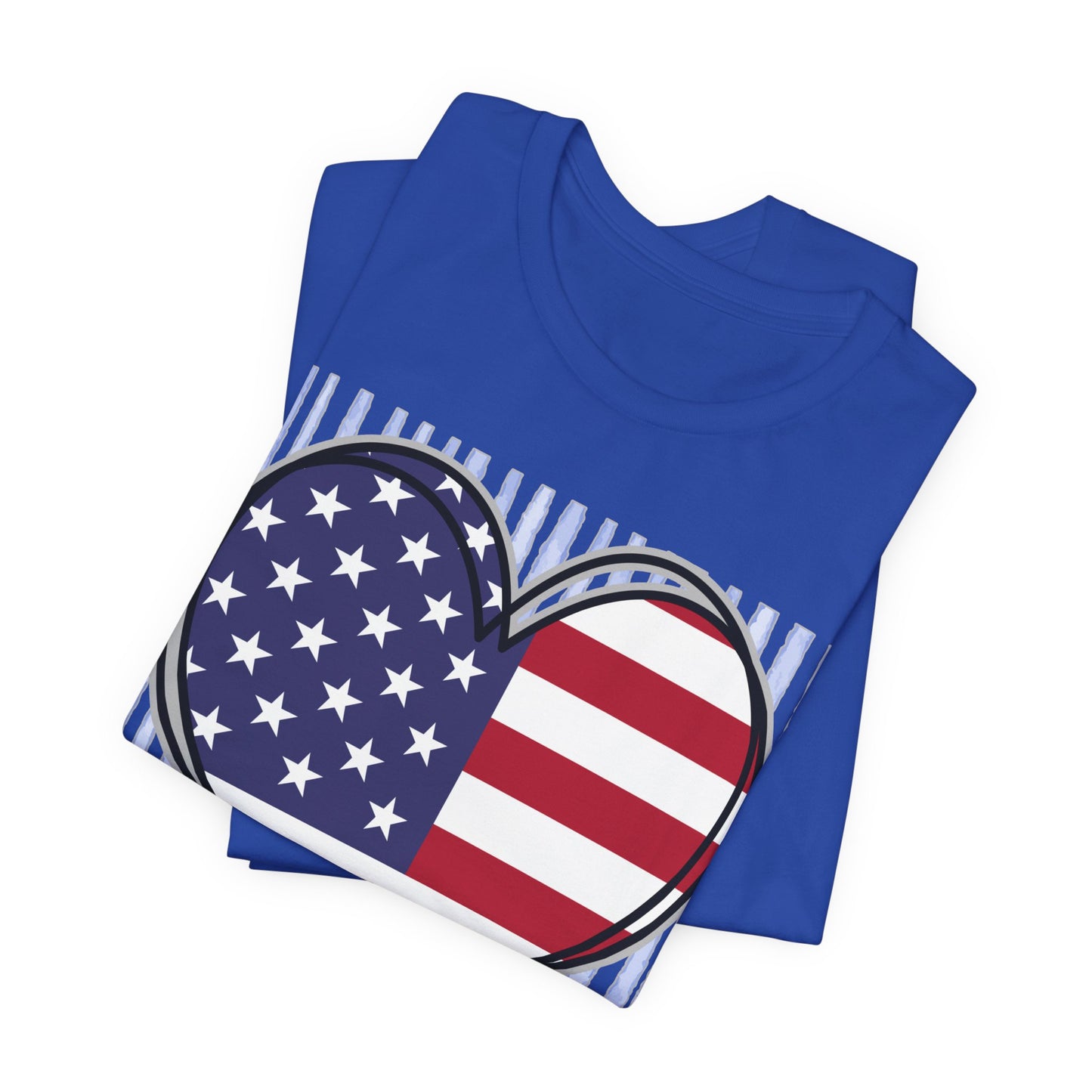 Sunflower Porch Co 4th of July Heart American Flag Tee | Patriotic Independence Day Shirt