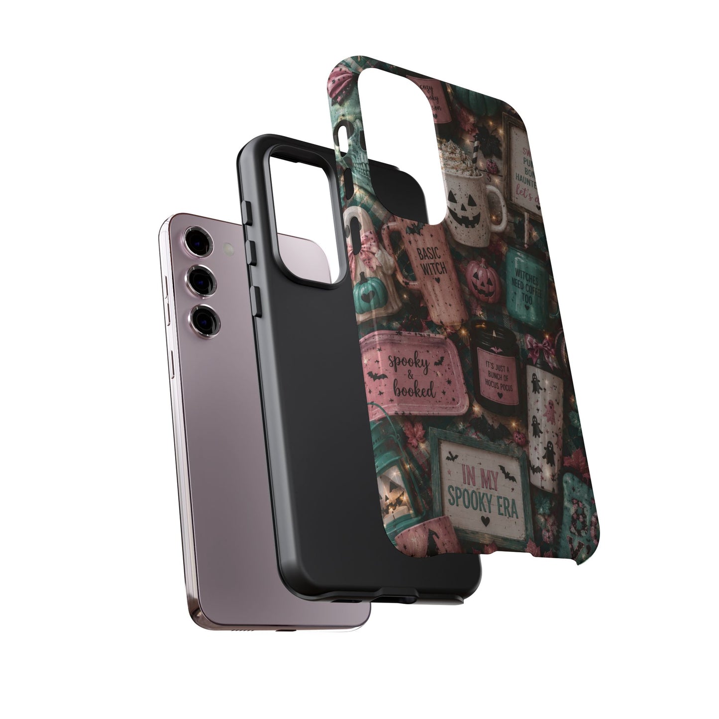 Sunflower Porch Co Spooky Mugs & Pumpkins Tough Cases | Halloween Collage Phone Case
