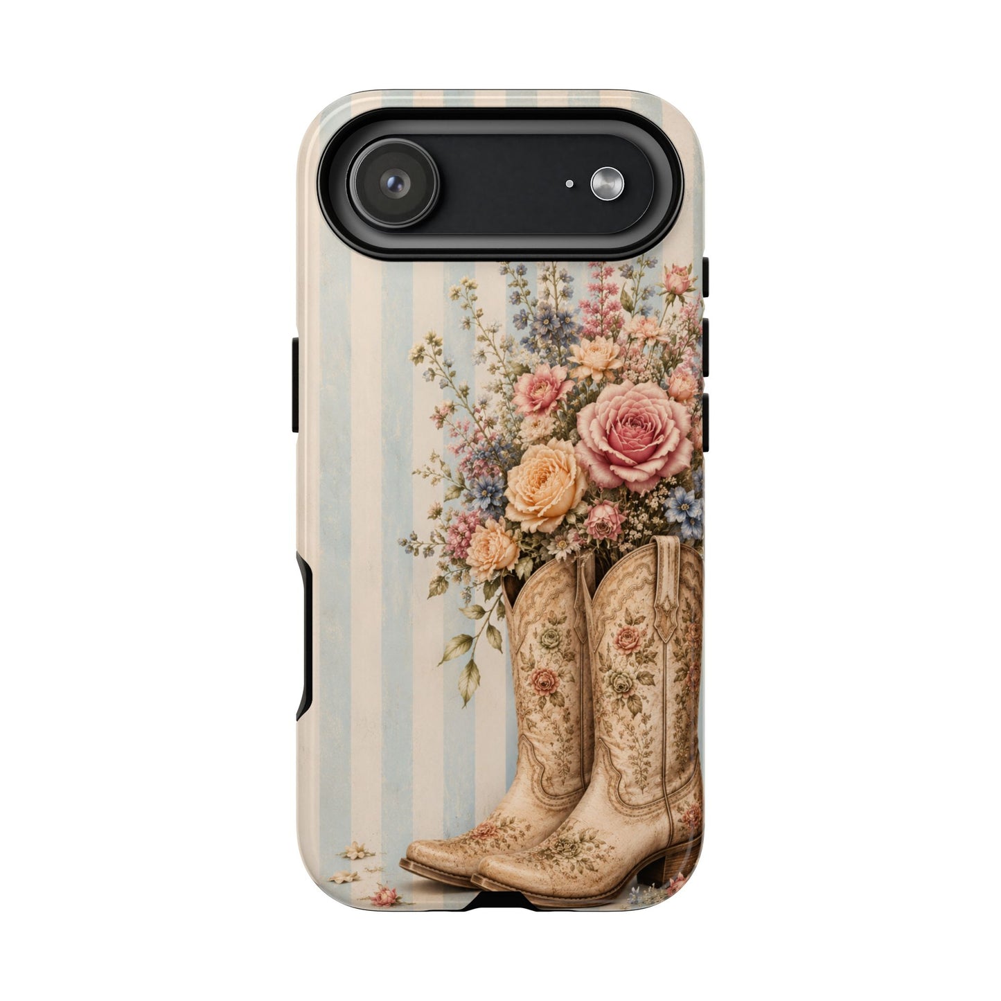 Sunflower Porch Co Vintage Floral Cowboy Boots phone case | iPhone protective case