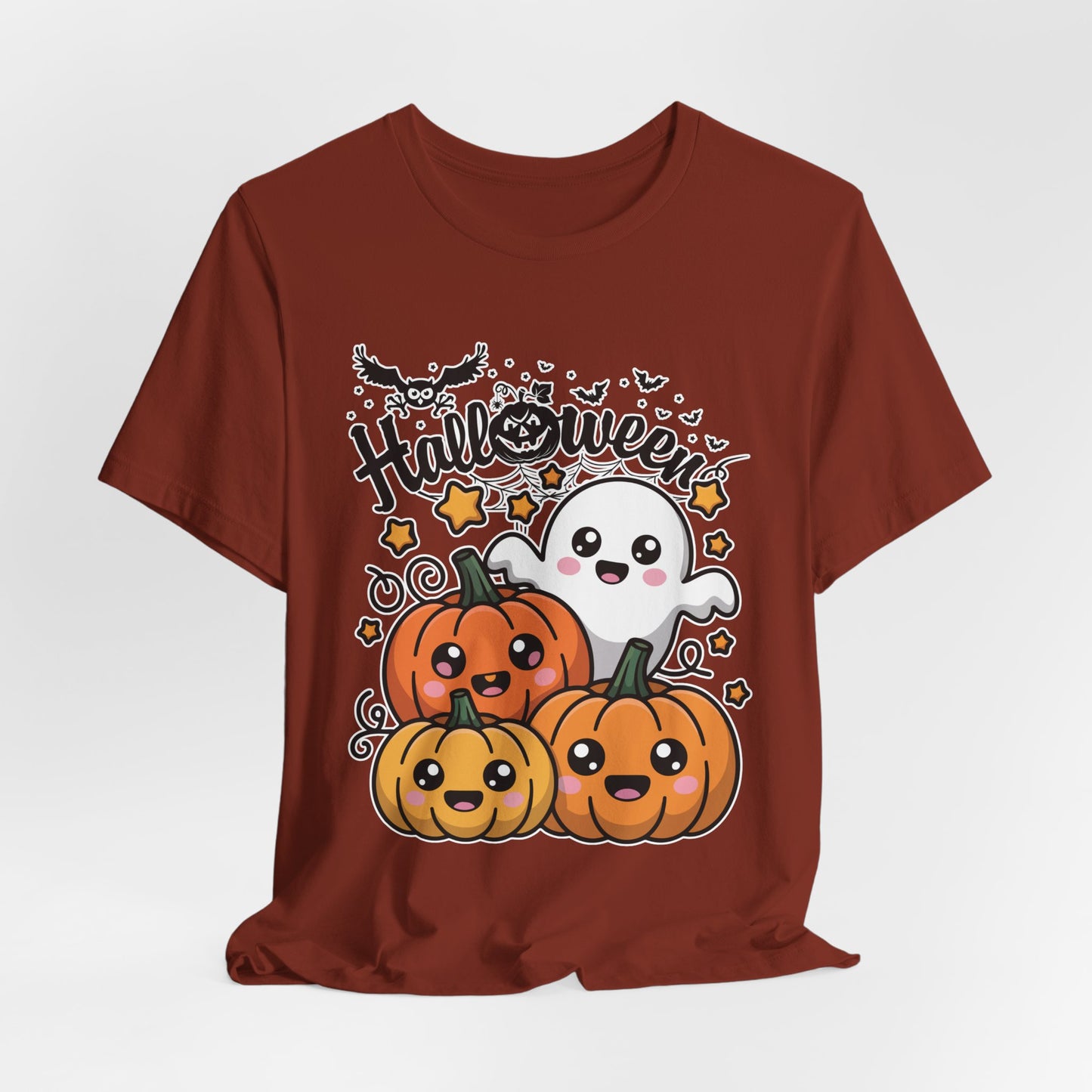 Cute Ghost and Pumpkins Halloween Tee | Pumpkin Trio Shirt