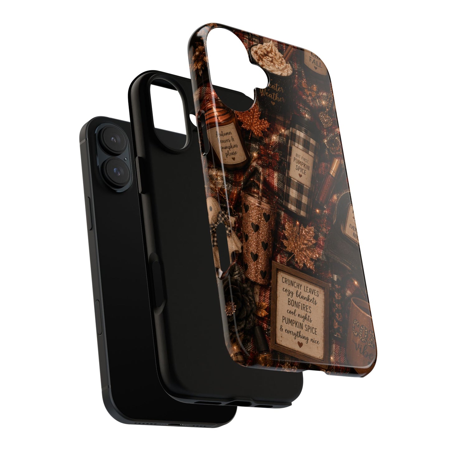 Sunflower Porch Co Cozy Pumpkin Spice Pattern Phone Case | Tough Cases