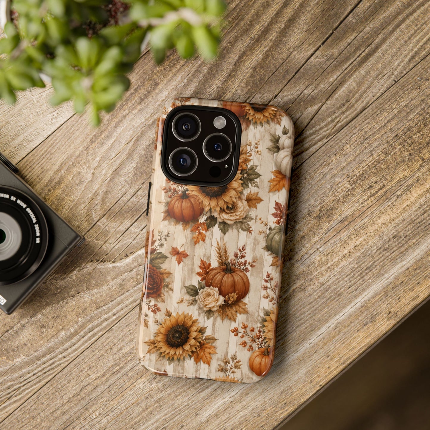 Sunflower Porch Co Autumn Sunflowers and Pumpkins Phone Case | Tough Case