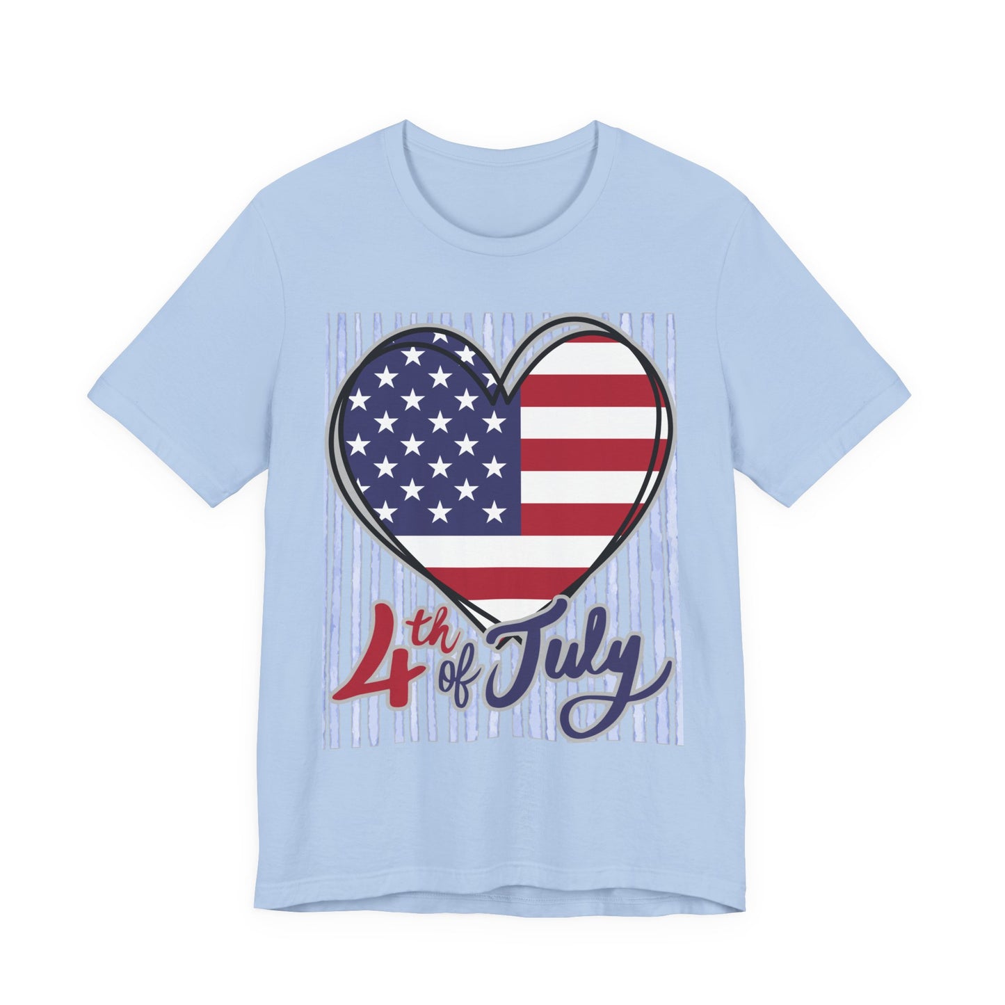Sunflower Porch Co 4th of July Heart American Flag Tee | Patriotic Independence Day Shirt
