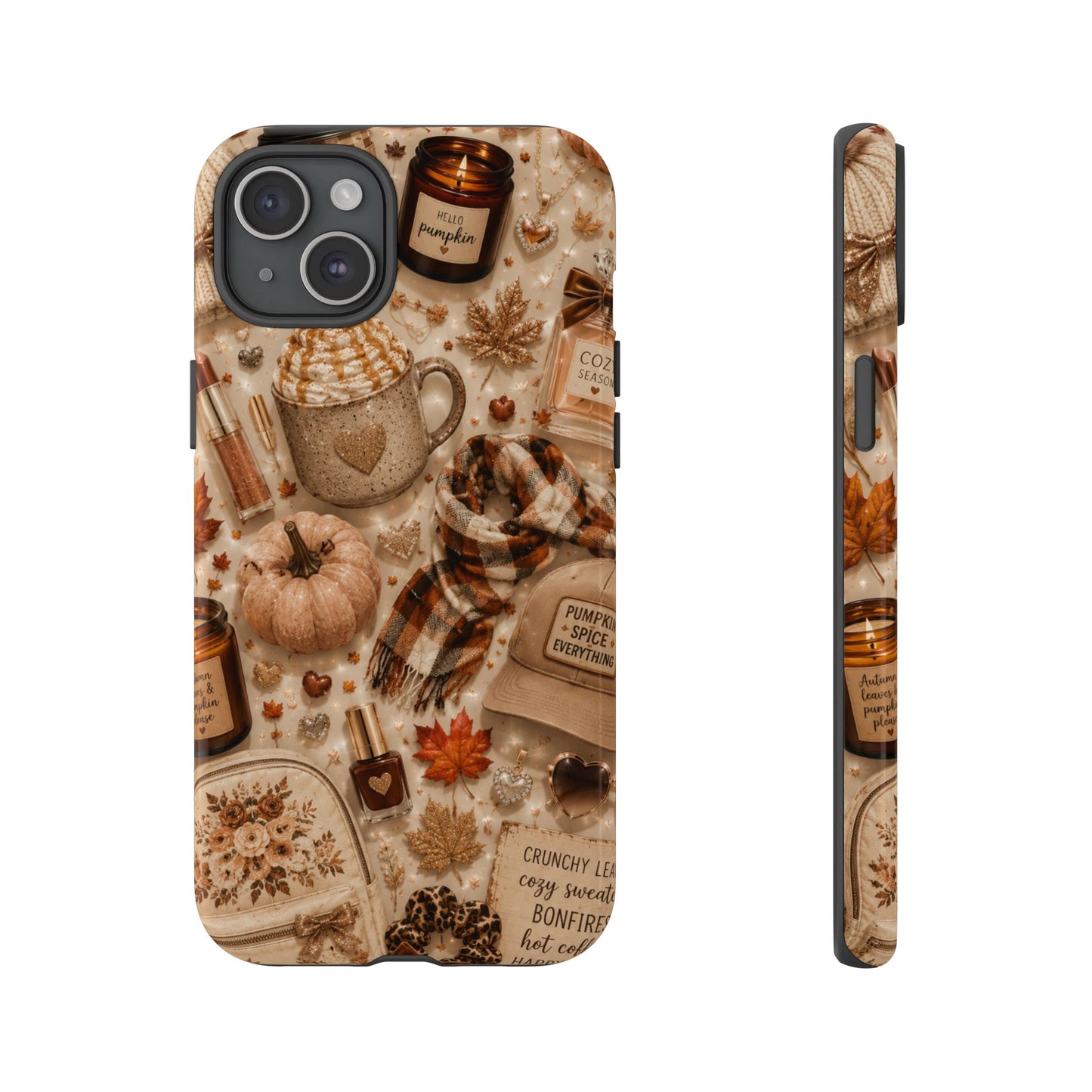 Sunflower Porch Co Cozy Autumn Mug and Pumpkin Pattern Phone Case | Fall Aesthetic