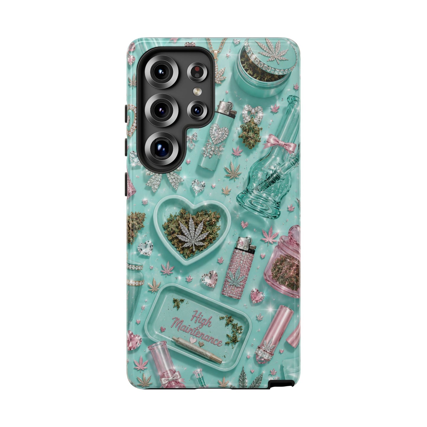 Sunflower Porch Co Mint Cannabis Pattern Phone Case | Tough Case