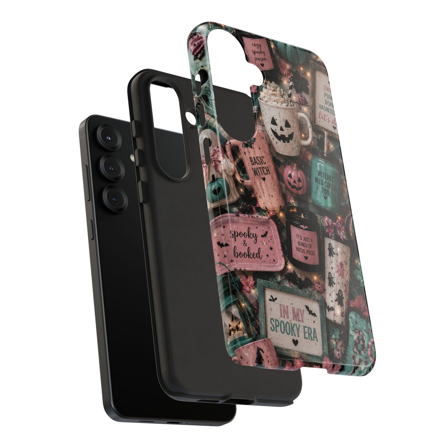 Sunflower Porch Co Spooky Mugs & Pumpkins Tough Cases | Halloween Collage Phone Case
