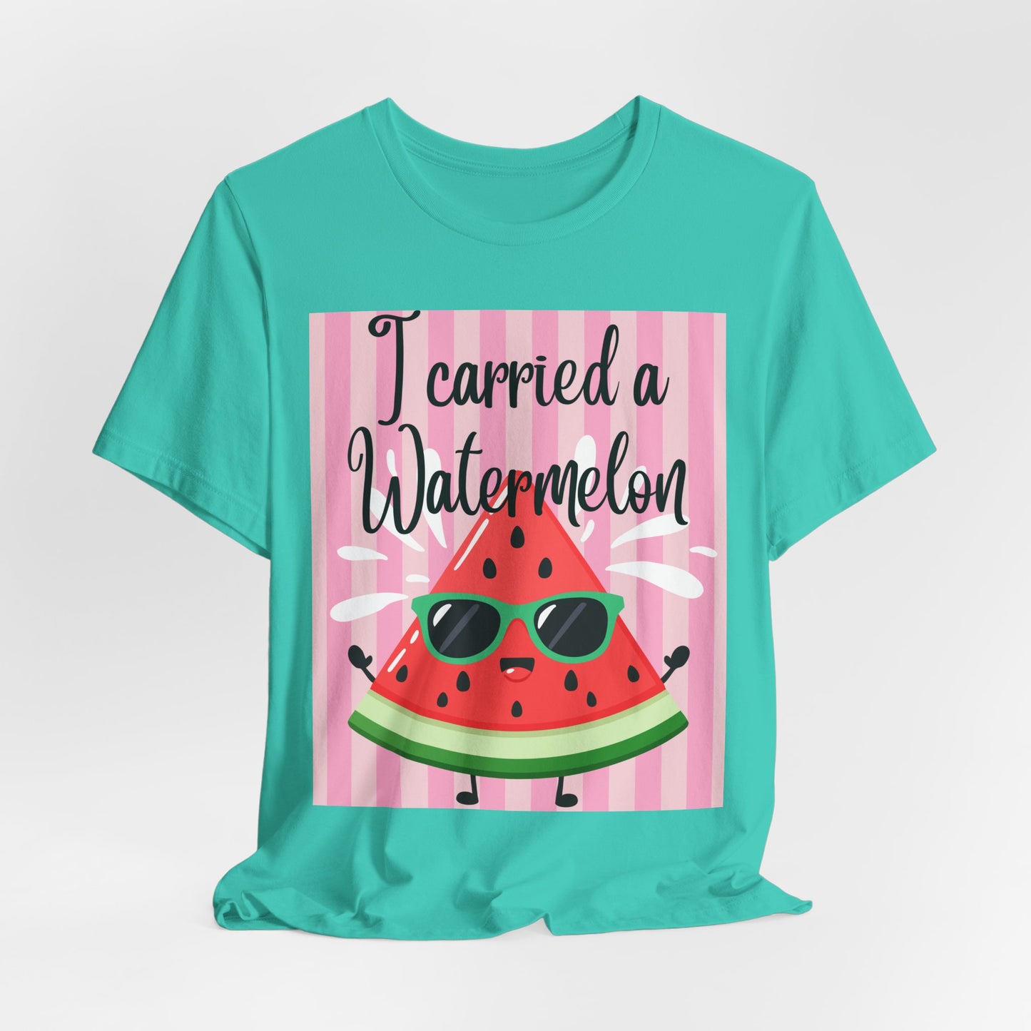 SunflowerPorchCo I Carried a Watermelon T-Shirt | Cute Sunglasses Slice Summer Shirt