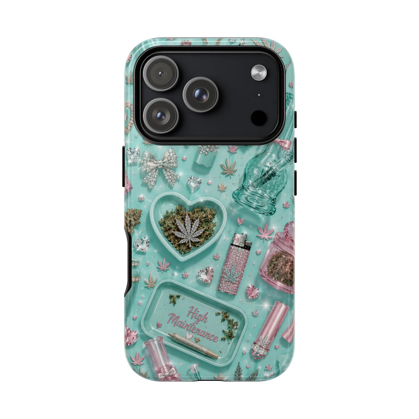Sunflower Porch Co Mint Cannabis Pattern Phone Case | Tough Case