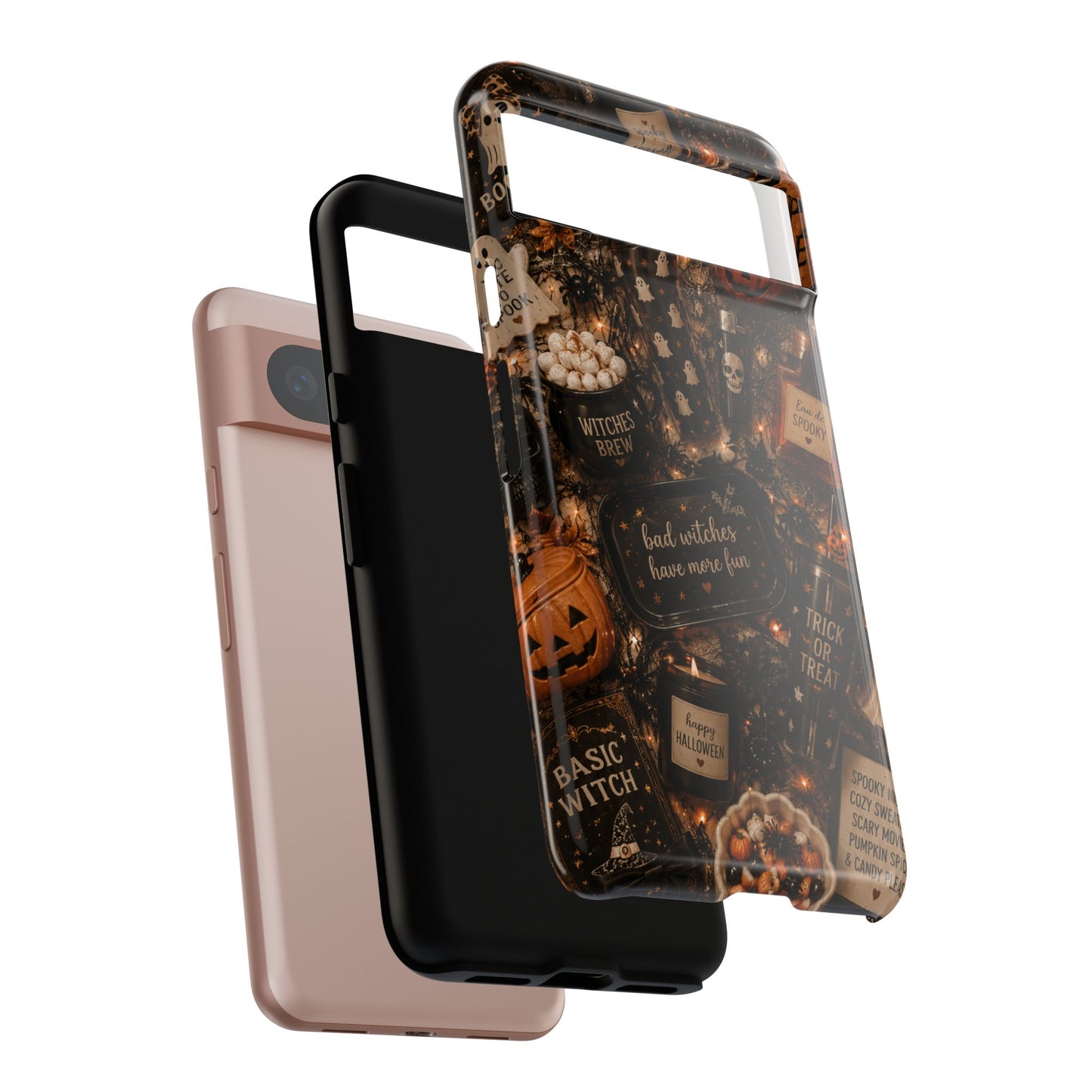Sunflower Porch Co Halloween Collage phone case | spooky pumpkin witchy design