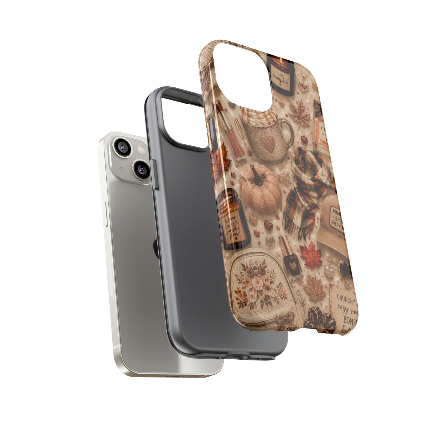 Sunflower Porch Co Cozy Autumn Mug and Pumpkin Pattern Phone Case | Fall Aesthetic