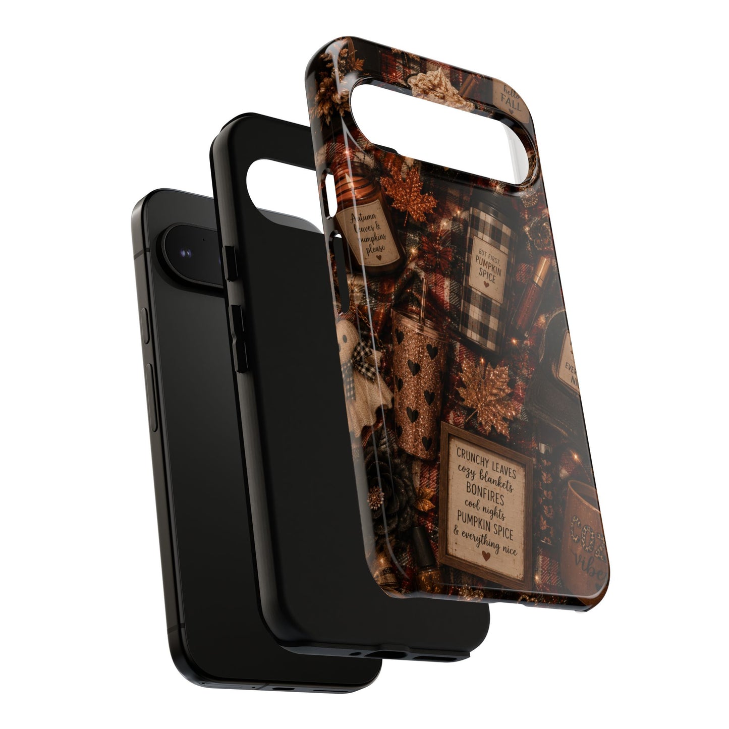 Sunflower Porch Co Cozy Pumpkin Spice Pattern Phone Case | Tough Cases