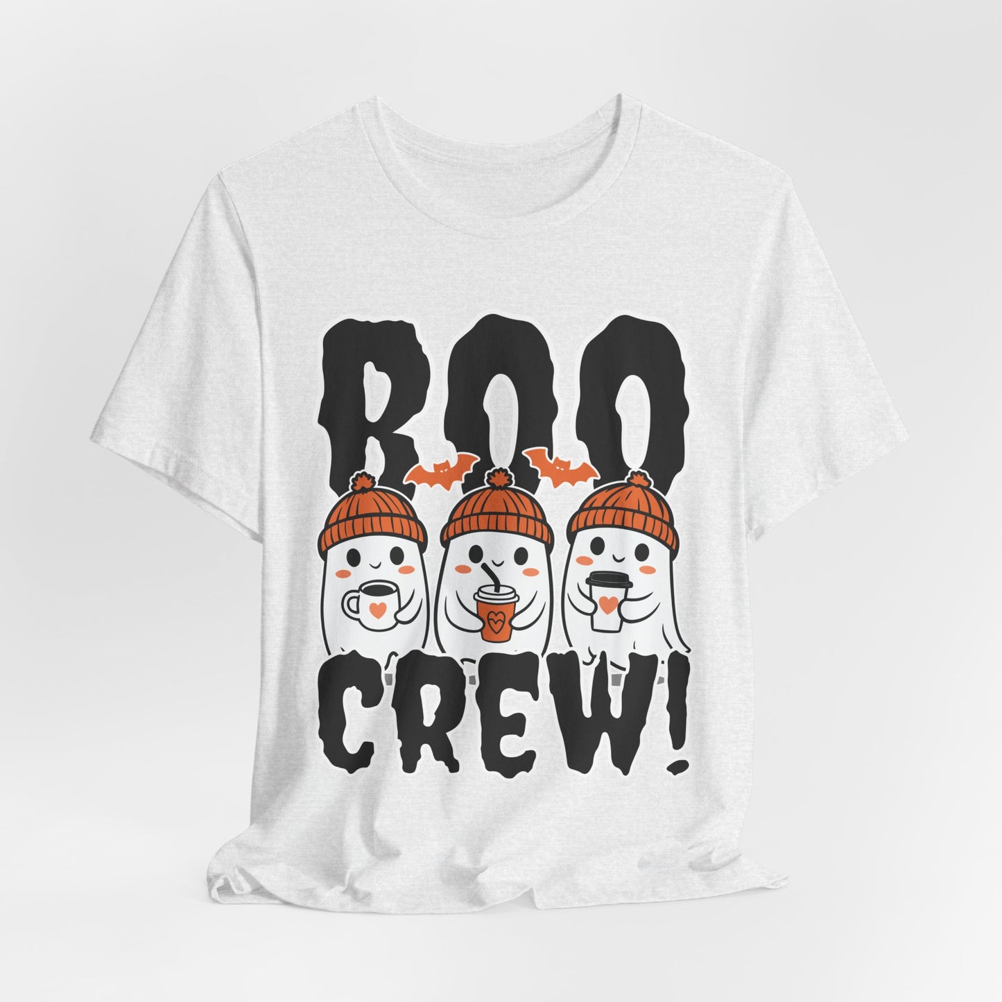 Boo Crew Ghosts Tee | Halloween ghosts wearing beanies, spooky lettering