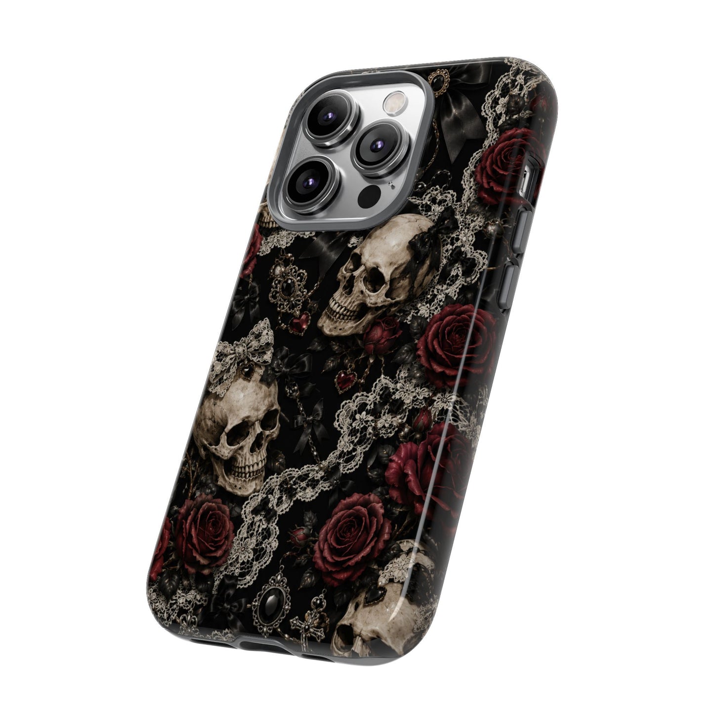 Skull and Red Roses phone case | Tough Cases